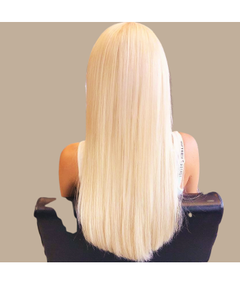 100 Glatte Keratin-Extensions Platinblond est présent 