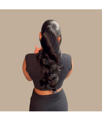 Pferdeschwanz Ponytail Dunkelbraun Mit Kordel Remy Hair Body Wave acheter