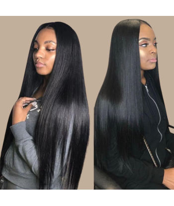 Weben Jungfräuliches Haar Human Hair Straight 7A Dunkelbraun 1B 100 Gr de France