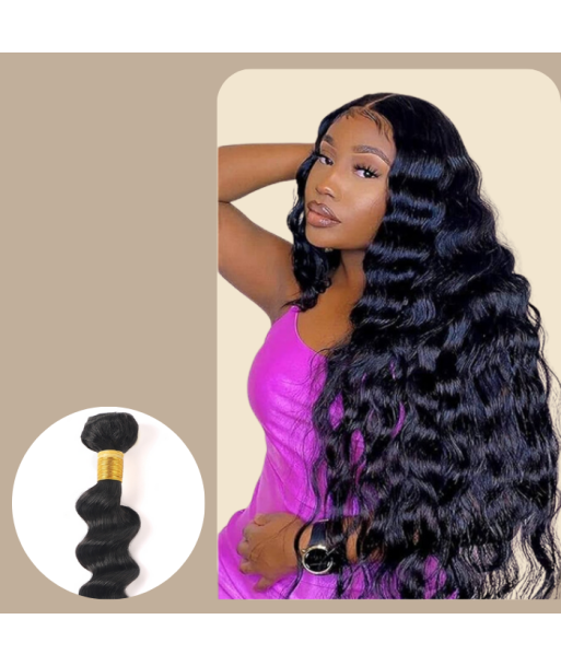 Weben Jungfräuliches Haar Human Hair Loose Deep 7A Dunkelbraun 1B 100 Gr ou a consommer sur place