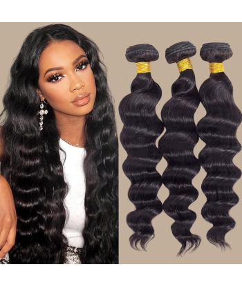 Weben Jungfräuliches Haar Human Hair Loose Deep 7A Dunkelbraun 1B 100 Gr ou a consommer sur place