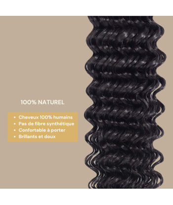 Haarglättung Jungfräuliches Haar Human Hair Deep Wave 7A Dunkelbraun 1B 100 Gr rembourrage situé sous