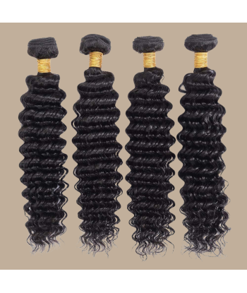 Haarglättung Jungfräuliches Haar Human Hair Deep Wave 7A Dunkelbraun 1B 100 Gr rembourrage situé sous