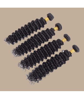 Haarglättung Jungfräuliches Haar Human Hair Deep Wave 7A Dunkelbraun 1B 100 Gr rembourrage situé sous