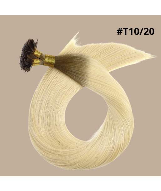 100 Keratin Extensions Glatt Premium mit Flacher Spitze T10/20 l'achat 