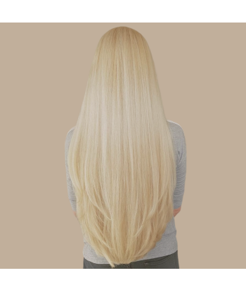 Extensions Clips Raides Blond Platine les muscles