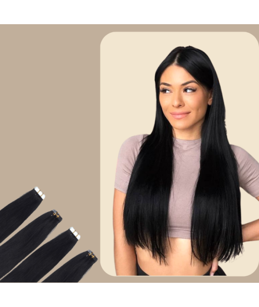 Extensions Adhésives Raides Noir en stock