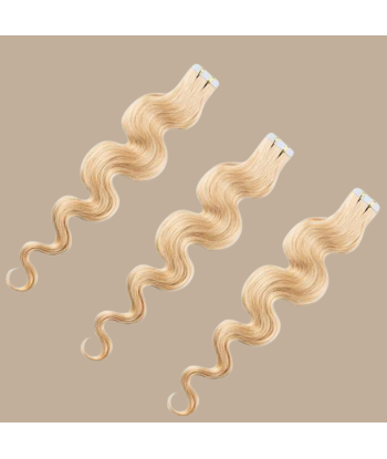 Extensions Adhésives Ondulées Blond Platine offre 