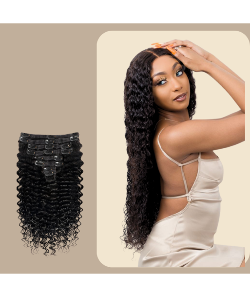 Kit Extensions à Clips Deep Wave Noir 120 gr la chaussure