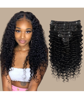 Kit Extensions à Clips Deep Wave Noir 120 gr la chaussure