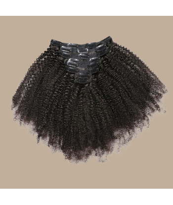 Kit Extensions à Clips Afro Curly Brun 120 gr en linge