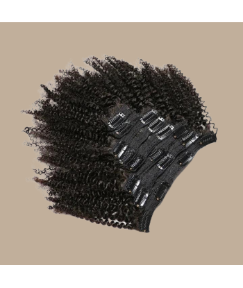 Kit Extensions à Clips Afro Curly Brun 120 gr en linge