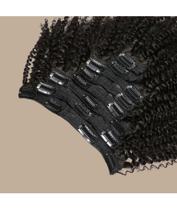 Kit Extensions à Clips Afro Curly Brun 120 gr en linge