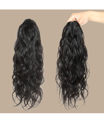 Queue de cheval Ponytail  Noir à Pince Naturel Remy Hair Body Wave pas cher 