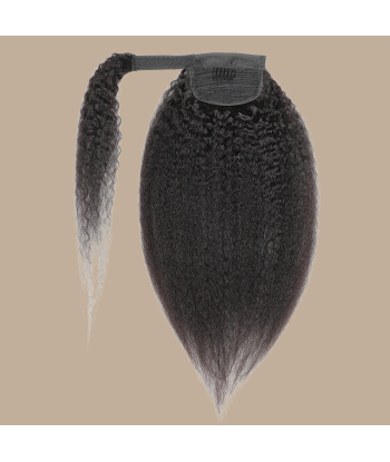 Queue de cheval Ponytail  Noir Ruban Magique Remy Hair Kinky Straight s'inspire de l'anatomie humaine