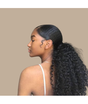 Queue de cheval Ponytail  Noir A Cordon Remy Hair  Afro Curly la livraison gratuite