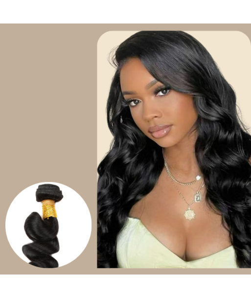 Tissage Cheveux Vierge Human Hair Loose Wave 7A Brun Foncé 1B 100 Gr Amélioration de cerveau avec