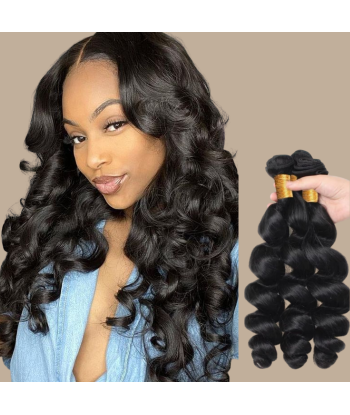 Tissage Cheveux Vierge Human Hair Loose Wave 7A Brun Foncé 1B 100 Gr Amélioration de cerveau avec