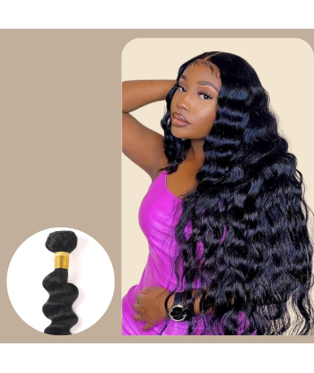 Tissage Cheveux Vierge Human Hair Loose Deep 7A Brun Foncé 1B 100 Gr Le MVP de beaucoup