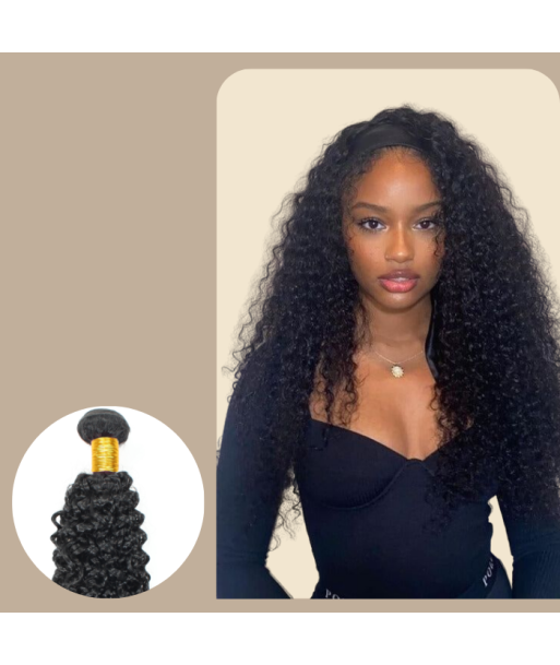 Tissage Cheveux Vierge Human Hair Kinky Curly 7A Brun Foncé 1B 100 Gr pas chere