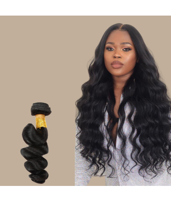 Tissage Cheveux Vierge Human Hair Loose Wave 7A Brun Foncé 1B 100 Gr Amélioration de cerveau avec