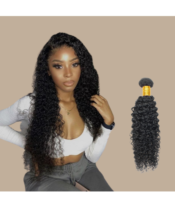 Tissage Cheveux Vierge Human Hair Kinky Curly 7A Brun Foncé 1B 100 Gr pas chere