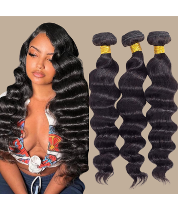 Tissage Cheveux Vierge Human Hair Loose Deep 7A Brun Foncé 1B 100 Gr Le MVP de beaucoup