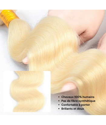 Tissage Cheveux Vierge Human Hair Body Wave 7A Blond Platine 613 100 Gr soldes