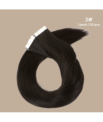 Extensions Adhésives / tapes raides Premium Russian Hair 2 les muscles