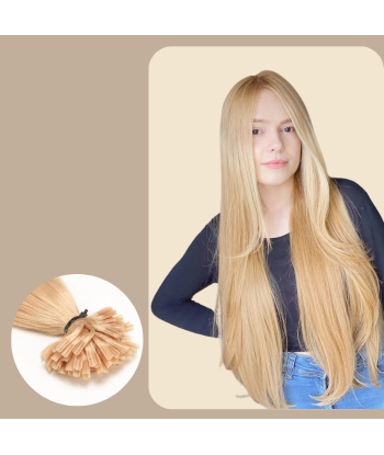 100 steile keratine -extensies blond rembourrage situé sous