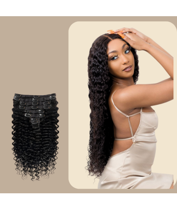 Deep Wave Zwart 120g Clip-In Extensions Kit 2024