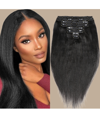 Yaki Recht Zwart Clip-In Extensions acheter en ligne