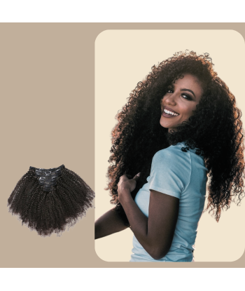 Afro krullend bruin 120g Clip-In Extensions Kit le concept de la Pate a emporter 