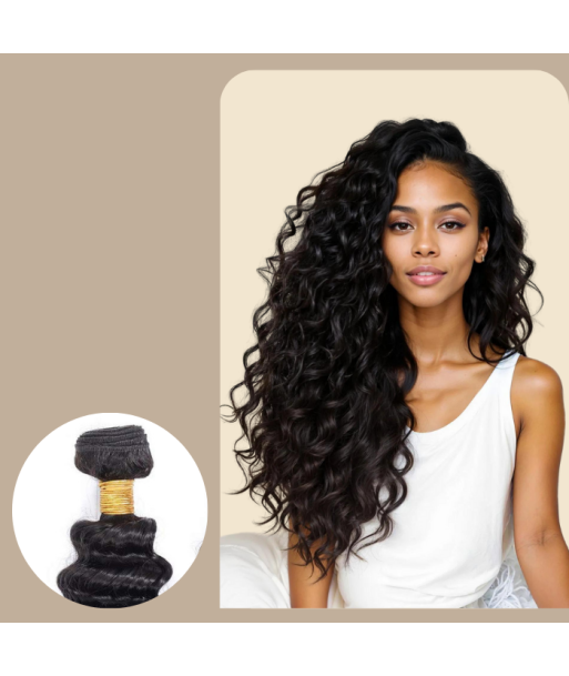 Tissage Vierge Human Hair Deep Wave 7A Brun Foncé 1B 100 Gr 50% de réduction en Octobre 2024