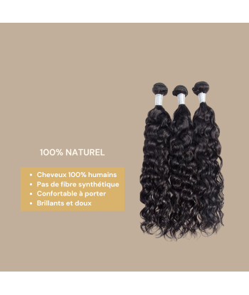 Tissage Cheveux Vierge Human Hair Water Wave 7A Brun Foncé 1B 100 Gr de l' environnement