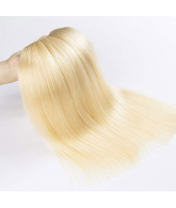 Steil menselijk haar 7A Blond Platine 613 100 Gr Par le système avancé 