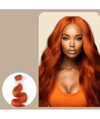 Tissage Cheveux Vierge Human Hair Body Wave 7A Ginger 350 100 Gr brillant des détails fins