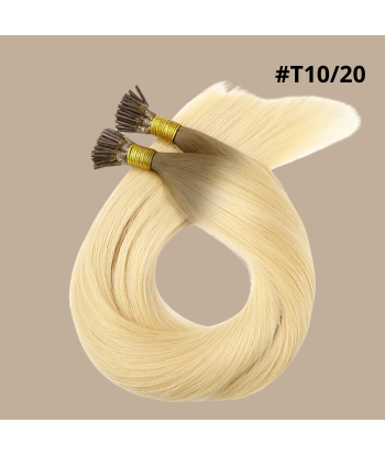 50 Premium Steil Keratine Extensions met I-tip T10/20 plus qu'un jeu 