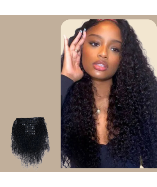 Afro Curly Musta 120g Clip-In Extensions Kit 2 - 3 jours ouvrés.