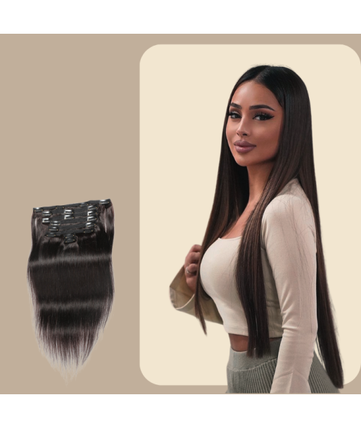 Kit Extensions à Clips Straight Brun 120 gr Livraison rapide