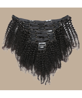 Afro Curly Musta 120g Clip-In Extensions Kit 2 - 3 jours ouvrés.