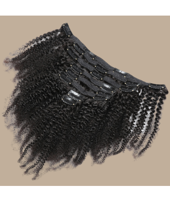 Afro Curly Musta 120g Clip-In Extensions Kit 2 - 3 jours ouvrés.