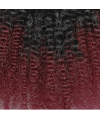 Afro Curly Ombre Tummanruskea Clip-In Extensions Kit 99J 120 gr 120 gr 2 - 3 jours ouvrés.