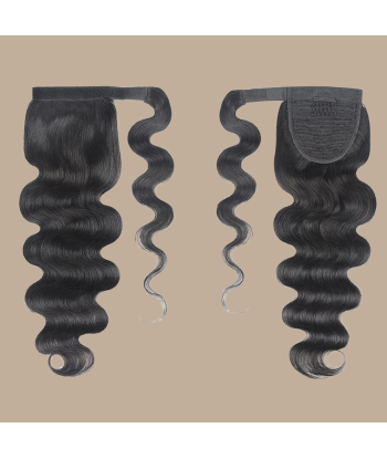 Poninhäntä tumma ruskea Magic nauha Remy Hair Body Wave pas cher