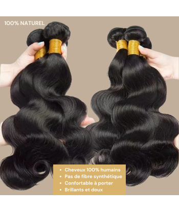 Tissage Vierge Ihmisen hiukset Body Wave 7A Brun Foncé 1B 100 Gr 100 Gr Les magasins à Paris