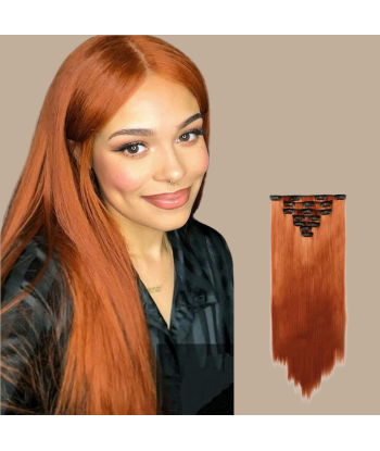 Laajennus Clips Premium Russian Hair Copper de l' environnement