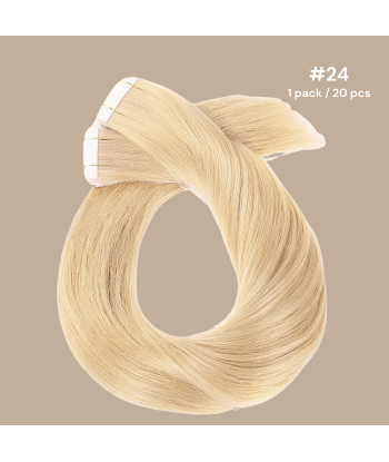 Premium Russian Hair 24 Suorat teippipidennykset / liimapidennykset de France