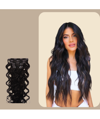 Extensions Clips Wavy Dark Brown les ctes