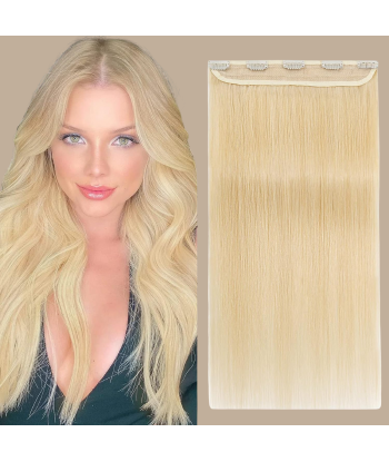 Extension à Clips Straight Blond Platine Mono Bande Maxi Volume Profitez des Offres !