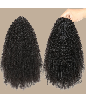 Coda di cavallo castano scuro con clip naturale capelli ricci afro Comparez plus de prix